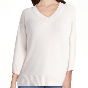 Women's Plus V Neck Tunic Sweater    Various Sizes.   Oatmeal Heather    NWT